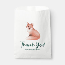 Niedlich Woodland Fox Babydusche Vielen Dank Geschenktütchen