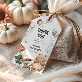 Niedlich Woodland Friends Baby Dusche Gefallen Geschenkanhänger