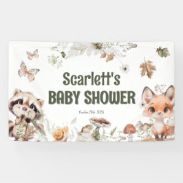 Niedlich Woodland Friends Kinderdusche Banner