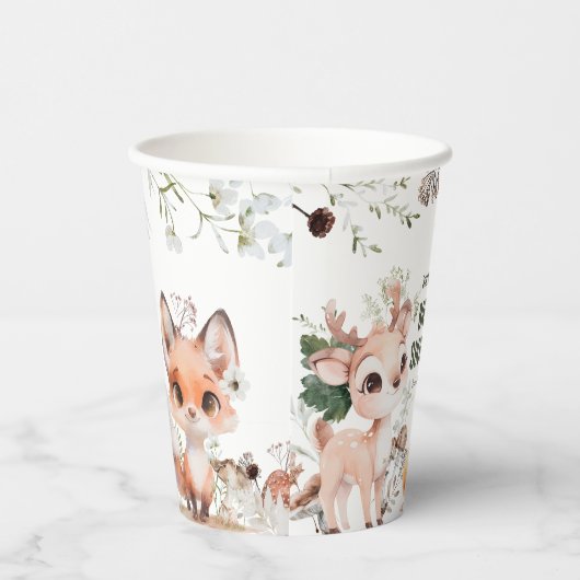 Niedlich Woodland Friends Kinderdusche Pappbecher (Rechts)