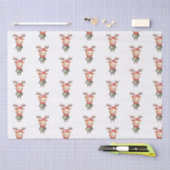 Niedlich Woodland Rentier Weihnachtself Seidenpapier (Handwerk)