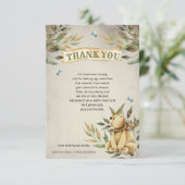 Niedlich Woodland Teddy Bear Boy Babydusche Dankeskarte (Stehend Vorderseite)