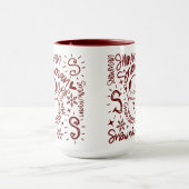 Niedlich Word Art Snowman Tasse (Zentrum)
