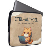 Niedlich Workaholic-Katzenärmel Laptopschutzhülle (Vorne Rechts)