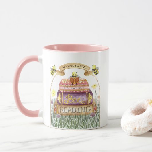 Niedlich würde ich lieber Bienen lesen Bookworm Ge Tasse (Mit Donut)