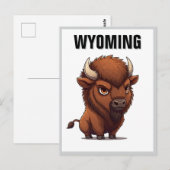 Niedlich Wyoming Bison Postkarte (Vorne/Hinten)