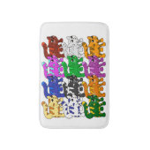 Niedlich Xmas Muster Kitten Crowd Badematte (Vorderseite Vertikal)