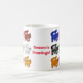 Niedlich Xmas Pattern Kitten Group Kaffeetasse (Mittel)