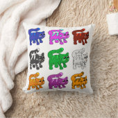 Niedlich Xmas Pattern Kitten Group Kissen (Decke)