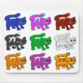 Niedlich Xmas Pattern Kitten Group Mousepad