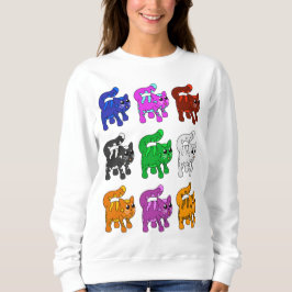 Niedlich Xmas Pattern Kitten Group Sweatshirt