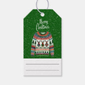 Niedlich Xmas Reindeer Trio Ugly Christmas Sweater Geschenkanhänger (Vorderseite)