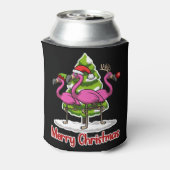 Niedlich Xmas Santa Flamingo Weihnachtsgeschenk Dosenkühler (Kanne Rückseite)