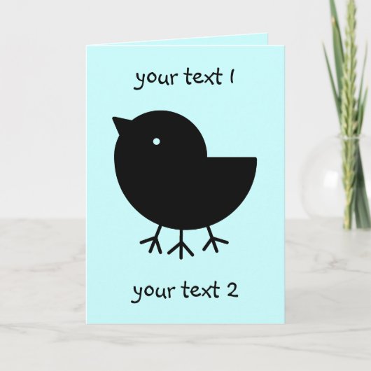 Niedlich Yatagarasu (schwarz) Karte (Vorderseite)