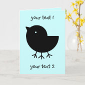 Niedlich Yatagarasu (schwarz) Karte (Gelbe Blume)