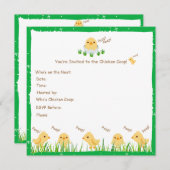 Niedlich Yellow Baby Chick Baby Dusche Einladung (Vorne/Hinten)