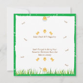 Niedlich Yellow Baby Chick Baby Dusche Einladung (Rückseite)