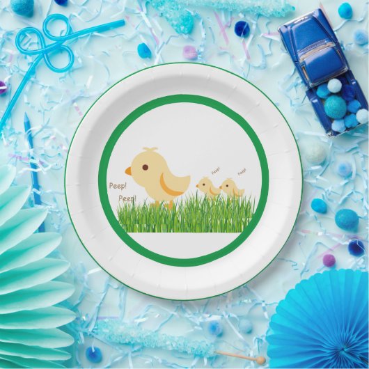 Niedlich Yellow Baby Chick Baby Dusche Pappteller (Party)