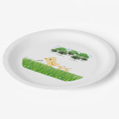 Niedlich Yellow Baby Chick Baby Dusche Pappteller (Schrägansicht)