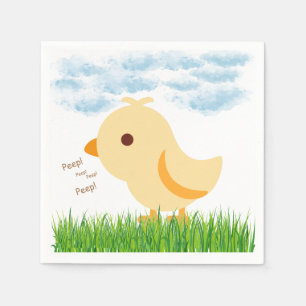 Niedlich Yellow Baby Chick Baby Dusche Serviette