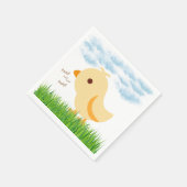 Niedlich Yellow Baby Chick Baby Dusche Serviette (Ecke)