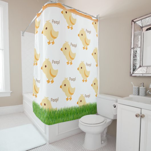 Niedlich Yellow Baby Kick Kids Duschvorhang (Beispiel)