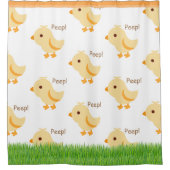 Niedlich Yellow Baby Kick Kids Duschvorhang (Vorderseite)