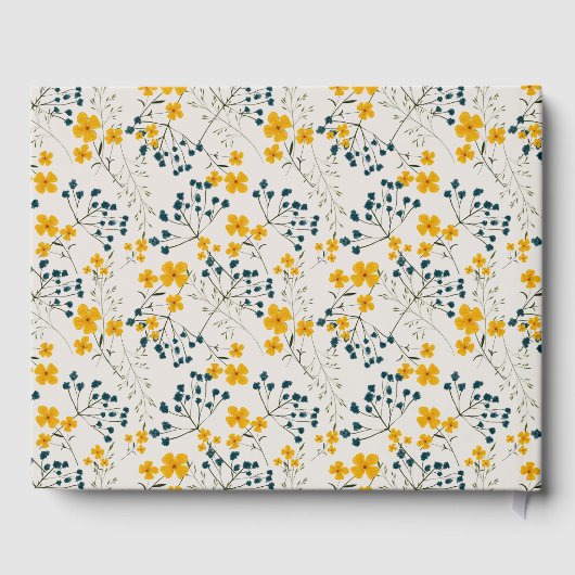 Niedlich Yellow Baby Zebra Foliage Balloon Babydus Gästebuch (Rückseite)