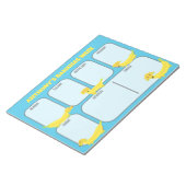 Niedlich Yellow Banana Hunde Wochenplaner Notizblock (angewinkelt)