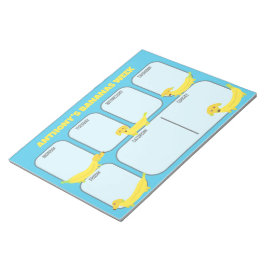 Niedlich Yellow Banana Hunde Wochenplaner Notizblock