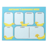 Niedlich Yellow Banana Hunde Wochenplaner Notizblock (Vorderseite)