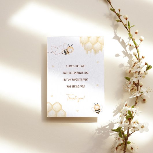 Niedlich Yellow Bee Honey First Bee Day Dankeschön Einladung