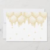 Niedlich Yellow Bee Honey First Bee Day Dankeschön Einladung (Rückseite)