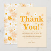 Niedlich Yellow Daisy Birthday Dankeskarte (Vorne/Hinten)
