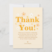 Niedlich Yellow Daisy Birthday Dankeskarte (Vorderseite)