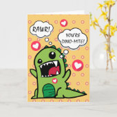 Niedlich Yellow Dinosaur Dino Mite Happy Geburtsta Karte (Gelbe Blume)