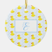 Niedlich Yellow Duck Pattern Baby Girl Name Weihna Keramik Ornament (Vorne)