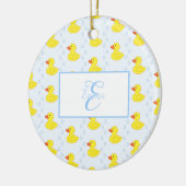 Niedlich Yellow Duck Pattern Baby Girl Name Weihna Keramik Ornament (Links)