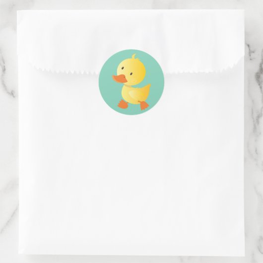 Niedlich Yellow Duckie Runder Aufkleber (Tasche)