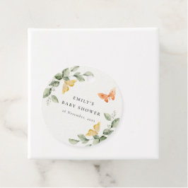 Niedlich Yellow Garden Foliage Butterflies Babydus Geschenkanhänger