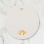 Niedlich Yellow Garden Foliage Butterflies Babydus Geschenkanhänger (Rückseite)