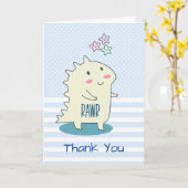 Niedlich Yellow Happy Dinosaurier Illustration Vie Karte (Gelbe Blume)