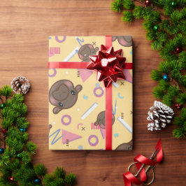 Niedlich Yellow Hippo Geschenkpapier