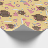 Niedlich Yellow Hippo Geschenkpapier (Ecke)