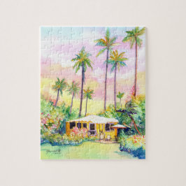 Niedlich Yellow Kauai Hütte Puzzle