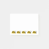 Niedlich Yellow Ladybug Post-it Klebezettel (Vorderseite)