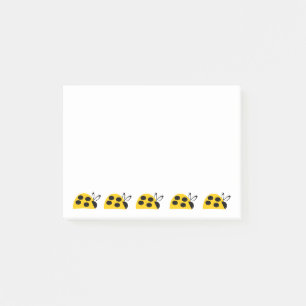 Niedlich Yellow Ladybug Post-it Klebezettel