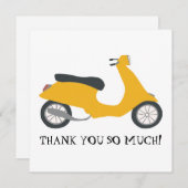 Niedlich Yellow Scooter Vielen Dank, dass Sie die (Vorne/Hinten)