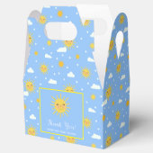 Niedlich Yellow Sun Blue Sky Baby Dusche Geschenkschachtel (Geöffnet)
