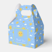 Niedlich Yellow Sun Blue Sky Baby Dusche Geschenkschachtel (Vorderseite)